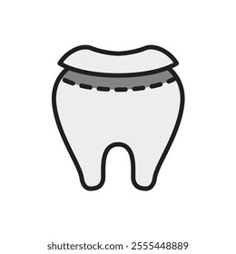 Dentist Filling Tooth Icon Vector Illustration