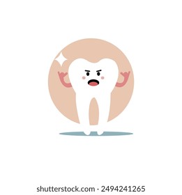 dentist flat design icon characters illustration poster, health promotion