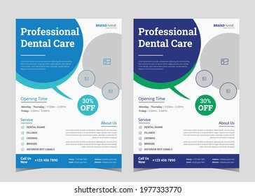 Dentist flyer. Dentist flyer design and poster template. Dentist experts flyer template. 