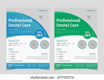 Dentist Flyer. Dentist Flyer Design And Poster Template. Dentist Experts Flyer Template. 