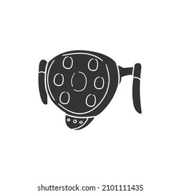 Dentist Focus Icon Silhouette Illustration. Furniture Light Vector Graphic Pictogram Symbol Clip Art. Doodle Sketch Black Sign.