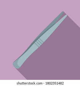 Icono de los fórceps dentistas. Ilustración plana del icono vectorial del fórceps del dentista para el diseño web