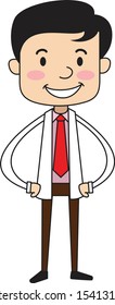 Dentist - in happy mood vector