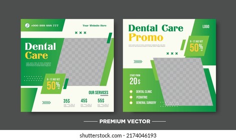 Dentist and health care social media post