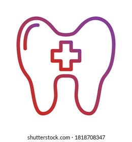 Dentist Healthcare Icon Logo Illustration Vector Isolated. Hospital and Healthcare Icon. Suitable for Website Design, Logo, App, and UI. Editable Stroke and Pixel Perfect. EPS 10.