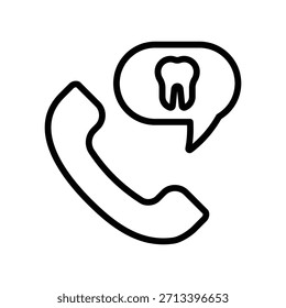 Icono de la línea de ayuda del dentista, Vector de línea gráfica