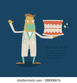 Dentista sosteniendo un modelo dental