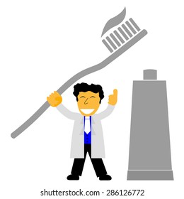 Dentist - Holding Tooth Brush