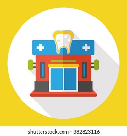 Dentist hospital flat icon