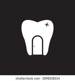 Dentist House Logo Design Creative Vector Logo Dental House Illustration Stock , Vector dental house logo design