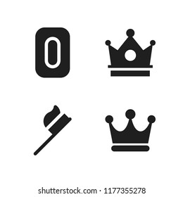 dentist icon. 4 dentist vector icons set. hygienic and crown icons for web and design about dentist theme