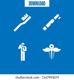 dentist icon. 4 dentist vector set. teeth brush, pharmacy icon, toothbrush and tooth brush icons for web and design about dentist theme