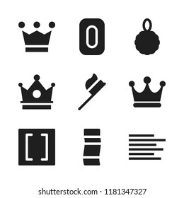 dentist icon. 9 dentist vector icons set. hygienic, brackets and crown icons for web and design about dentist theme