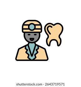dentist icon collection .design style with background