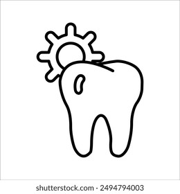 dentist icon, dental health orthodontist simple and clean modern design.