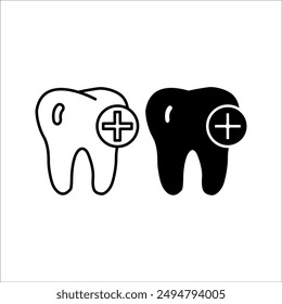 dentist icon, dental health orthodontist simple and clean modern design.