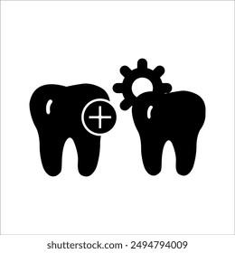 dentist icon, dental health orthodontist simple and clean modern design.