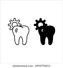 Icono del dentista, ortodoncista de la salud dental diseño moderno simple y limpio.