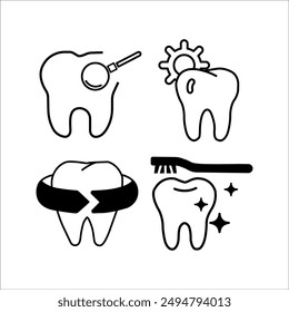 dentist icon, dental health orthodontist simple and clean modern design.