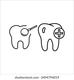 dentist icon, dental health orthodontist simple and clean modern design.