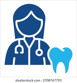 Elemento del icono del dentista para el diseño