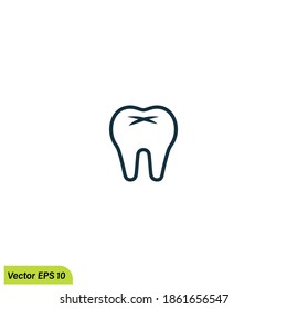 dentist icon logo template tooth symbol