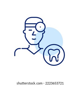 Dentist icon. Pixel perfect, editable stroke design