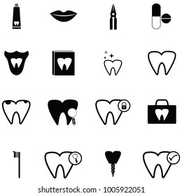 dentist icon set