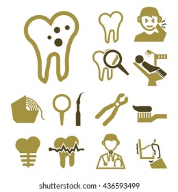 dentist icon set