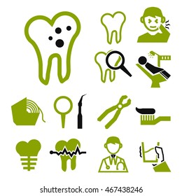 dentist icon set