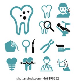 dentist icon set
