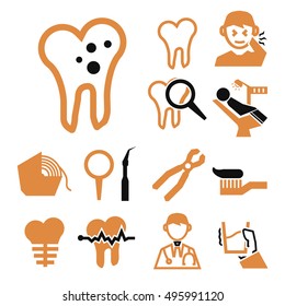 dentist icon set