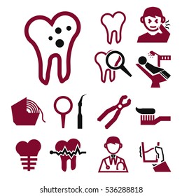 dentist icon set