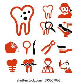 dentist icon set