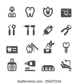 dentist icon set, vector eps10.