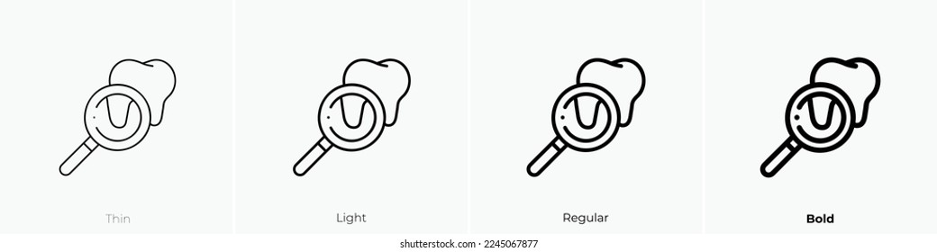 dentist icon. Thin, Light Regular And Bold style design isolated on white background