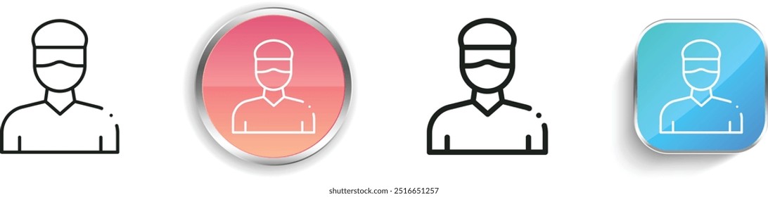 dentist icon. Thin Linear, Regular and Button Style Design Isolated On White Background