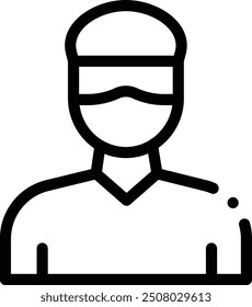 icono de dentista. Diseño De Estilo Lineal Delgado Aislado Sobre Fondo Blanco
