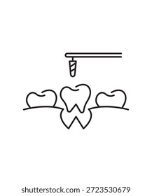 ícone do dentista, ícone da melhor linha do vetor.