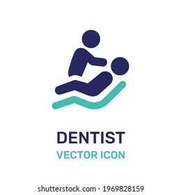 Dentist icon vector illustration on white background