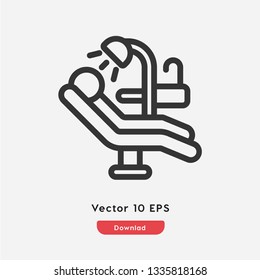 Dentist icon vector. Dentist symbol. Linear style sign for mobile concept and web design. Dentist symbol illustration. Pixel vector graphics - Vector.