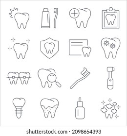 Dentist icons set. Dentist pack symbol vector elements for infographic web