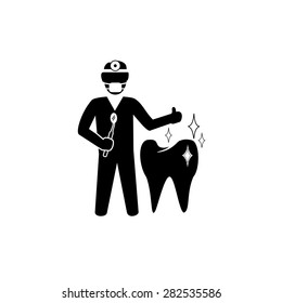 Dentist icons vector.