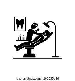 Dentist icons vector.