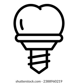 Dentist implant icon outline vector. Care treatment. Oral stomatology