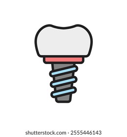 Dentist Implant Icon Vector Illustration