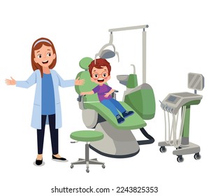 Dentist isolated cartoon vector illustrations