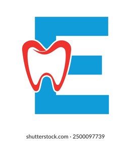  Dentist Logo combine with letter E vector template