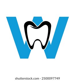  Dentist Logo combine with letter W vector template