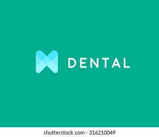 Dentist logo design template. Tooth creative modern symbol. Dental clinic vector sign app mark icon.